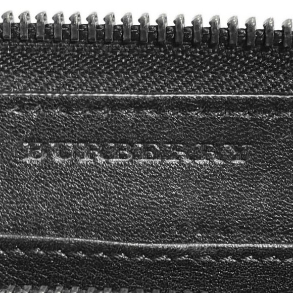 Auth Burberry - Black Leather Long Wallet - Picture 6 of 6